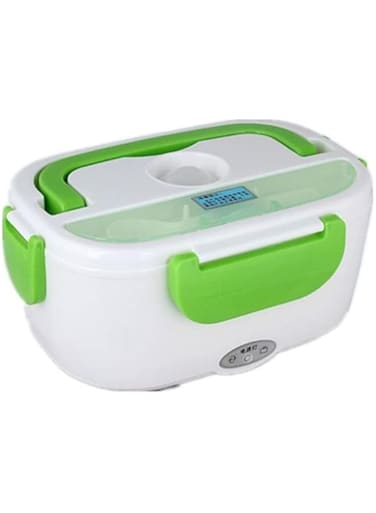Dubai Gallery Electric Lunch Box White/Green 180X115X247Millimeter