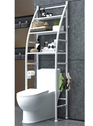TIME 3-Tier Over-The-Toilet Bathroom Storage Shelf Rack White