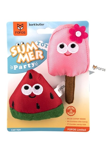 BarkButler FOFOS Watermelon &amp; Popsicle with Catnip Cat Toy