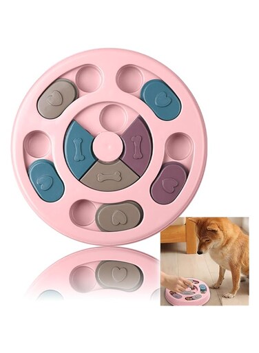 STAYOUNG Dog Puzzle Toys - Dog Feeding Toys, Premium Material, Non-Slip Base, Dog Food Puzzles For Iq Training And Intelligence Enrichment (Pink)