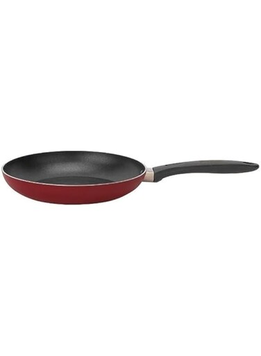 Delcasa DC2904 Nonstick Fry Pan with Heat Resistant Handle, 18 cm Size, Black/Red