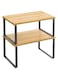 SONGMICS Cabinet Organizer Shelf, Set of 2 Kitchen Counter Shelves, Stackable, Expandable, Metal and Engineered Wood, Black and Natural UKCS02NB