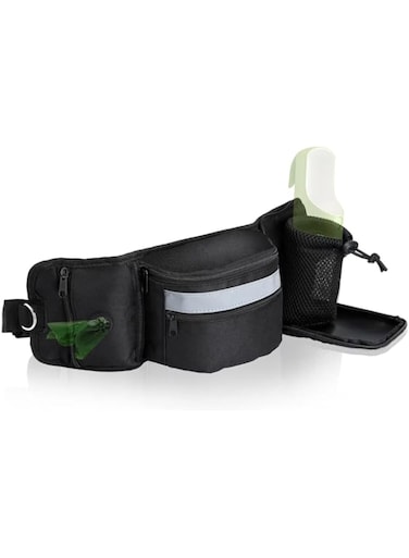 Azonee Dog Walking Fanny Pack, Treat Pouch for Dog Walking, Large Capacity Hands Free Dog Treat Fanny Pack for Training, Hiking, Running, Built-in Poop Bag Dispenser, Hidden Water Bottle Holder