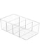 NALACAL Tea Storage Boxes, Plastic Tea Box with 4 Compartments, Stackable Tea Bag Holder, Tea Caddy for Tea Bags, Sugar, Coffee Pods, Kitchen Storage and Organisation Transparent