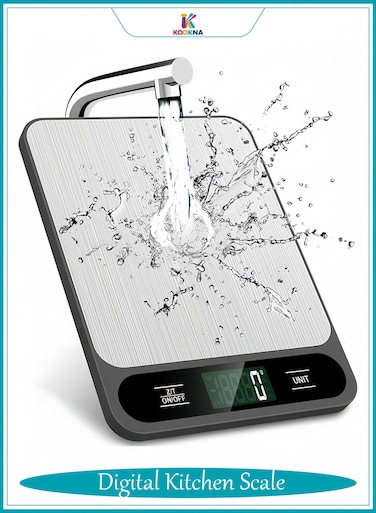 Food Scale, Kitchen Weight Scale for Cooking and Baking, 10kg Electronic Food Scale with LCD Display, Digital Scale for Coffee and Meal Prep, Easy Tare and Portable Design