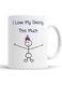Your Wall Cute Quote "I Love My Daddy This Much"   Girls Mug Fathers Day Daughter Daddy Dad Gift Cup Birthday, Ceramic Mugs   11oz White By Spoil Your Wall