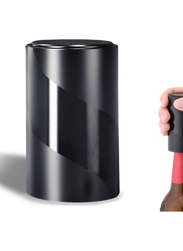 PACK Automatic Beer Bottle Opener with Cap Catcher - One-Handed Easy Lid Opener for Beer and Soda No Damage to Caps Fun Bartender Tools