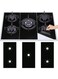 Gas Stove Covers, 21.1 X 10.6 Reusable Non Stick Gas Range Protectors, 3 Pcs 0.5mm Thickened Gas Stovetop Liners, Easy to Clean &amp; Heat Resistant for Kitchen Cooking