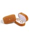 SYOSI Velvet Ring Box for Jewelry Gift, Wedding Oval Bearer Vintage Holder Classic Storage Gift Anniversary Engagement Ceremony Birthday, orange Valentines Day Holding 2 Rings