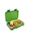 BPA Free Leakproof Airtight Bento Lunchbox with 6 Adjustable Compartments, 760 ml Insulated Tiffin Box with removable tray for Kids and Adults Perfect for School Office (Green)