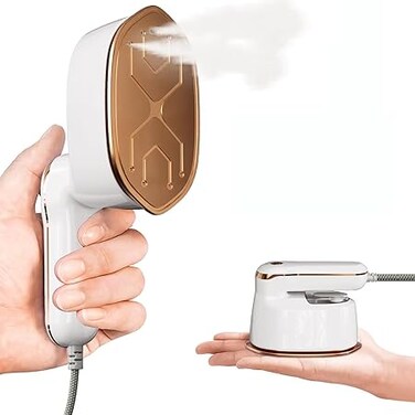 Unbbty Steamer, 2-IN-1 Iron Steamer for Clothes, Powerful Travel Steamer Iron for Travel, 1100W, 15S Fast Heat-up, 3 Steam Levels Output, Portable Steamer Clothes for Travel Home &amp; Office