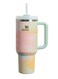 Quencher H2.0 FlowState 40 oz Stainless Steel Water Bottle Insulated Tumbler Iced Coffee Cup Mug with Lid and Straw for Cappuccino, Tea, Espresso, Drinks, Juice