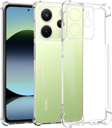 Clear Case Compatible with Xiaomi Redmi Note 14 4G, Ultra Thin TPU Case, Air Cushion Protection, [Not Easy to Yellow] Shockproof Case For Redmi Note 14 Transparent