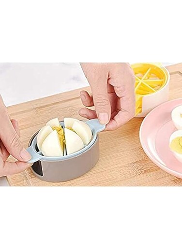 GulfDealz fruit cutter slicing tool with 3 cutter shapes- Blue