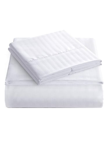 Premium Quality Striped Bed Sheet Sets 100% Cotton 2 Piece Set Deep Pocket 90x190+15cm