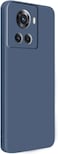 Oneplus 10R Case Cover Rubberised Matte Soft Silicone TPU with Camera Protection Flexible Back Case Cover for Oneplus 10R 5G (Blue)