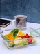 Glass Rectangle Airtight Container Multicolour 1520ml