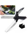 Scissors for Food &acirc;&euro;&ldquo; 2-in-1 Cutting Board Scissors &amp; Knife with Locking Mechanism &amp; Stainless Steel Blades &acirc;&euro;&ldquo; Multifunctional Kitchen Shears for Effortless Chopping, Slicing &amp; Meal Prep