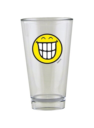 Zak Designs Smiley Glass Tumbler Teeth