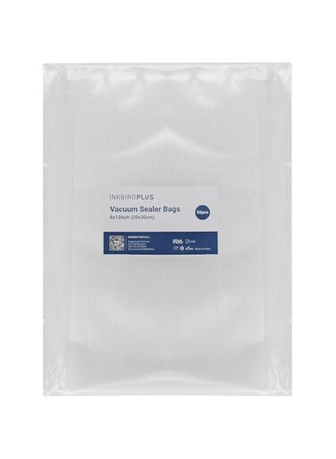 INKBIRD Vacuum Sealer Bags (50 count), 8"x12" Commercial Grade Food Saver Bags BPA-Free Microwave&amp;Freezer Safe Great for Vac Storage Meal Prep and Sous Vide Cooking