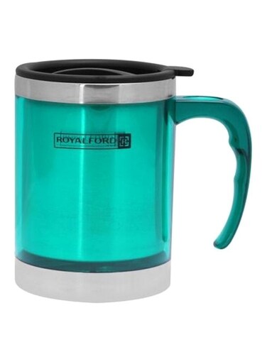 290Ml Double Wall Travel Mug Ss Inner Pot Hot Cold Multi Color Green/Black