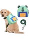 NALACAL Dog Backpack Harness with Leash, Cute Pet Puppy Backpacks Bulid-in Dog Poop Bag Dispenser, Adjustable Pets Self Carrier Bag for Small Medium Dogs Travel Hiking Daily Walking (Green)