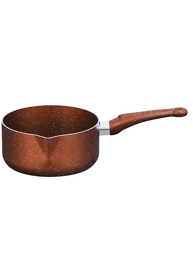Non Stick Galaxy Milk Pan, Premium Milk Pan Marble Coated With Induction, Easy Cleaning, Even Heating, Durable Construction, Healthy Cooking, Easy To Clean Cinnamon Color, 18 cm &amp; 2.5 Ltr