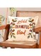Folkulture 18 X 18 Throw Cushion Cover 100% Cotton Embroidered - Give Thanks