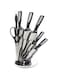 Bergner Resa 8 Pcs Knife Set, Stainless Steel, Black, BG3949