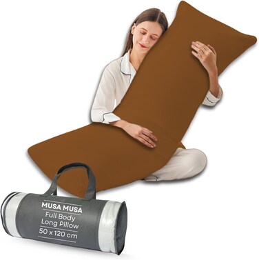 MUSA&Acirc;&reg; Full Body Long Pillow - Mocha, 50 x 120cm