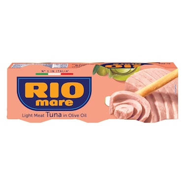 Rio Mare Light Meat Tuna in Olive Oil, 80g Pack of 3