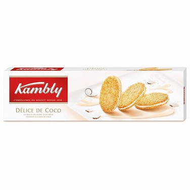 Kambly Delice De Coco Biscuit with Coconut Cream Filling, 80g