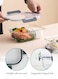 Microwave Heating Lunch Box,High Borosilicate Glass Bowls,Airtight Lunch Containers for Microwave, Oven, Freezer and Dishwasher 1040ml