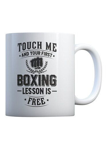 Your Wall Funny Boxing Quote Coffee Mug White/Black