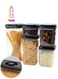 Food Storage Containers, Set - 5-Piece Airtight for Kitchen Pantry and Fridge Organization