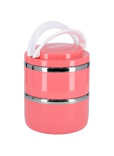 Delcasa 2 Layer Portable Stainless Steel Lunch Box, Assorted Colors, 1100 ml, DC1622