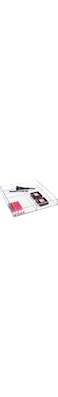 BPA Clarity Plastic Divided Organizer Tray, Storage Container For Vanity, Bathroom, Kitchen Countertops Or Drawers, 12" X 12" X 2", Clear