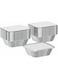 Cleany Genie Cleaning Superstore Diamond Aluminium Food Storage Containers, With Lid, Take away Aluminium Food Containers, Lunch Box- Food Storage Containers, Silver, 10-Pieces, 3650 CC