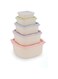 Royalford 5pcs Plastic Storage Box Set RF12180 Food Storage Square Containers Smart Lock Lid Airtight Odour Free Dishwasher &amp; Freezer Safe