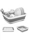 Collapsible Drying Dish Storage Rack, Drainer Dinnerware Basket For Kitchen Counter Rv Campers Portable Organizer