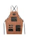 BingWS Aprons Apron Male and Female Barista Work Apron Adjustable Neckband Kitchen Chef Apron Professional Quality Apron (Color : Brown, Size : 60 * 80cm)
