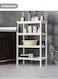 4 Tier Storage Rack, Plastic Shelf, Floor Shelf, Kitchen, Bathroom Storage, Office Storage Shelf