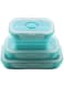 3Pcs Silicone Food Storage Container Lunch Box Containers Meal Prep Collapsible Saving Space Lightweight Microwave Freeze, Black