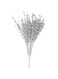 Tazweeq 12 Pcs Long Artificial Glitter Berry Stem Ornaments, Tree Flower DIY Decoration Accessories, Foam Balls Silver for Bridal Beaded Wedding Party Table Decorations (Sliver)