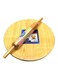 Wooden Board And Rolling Pin Yellow 10inch