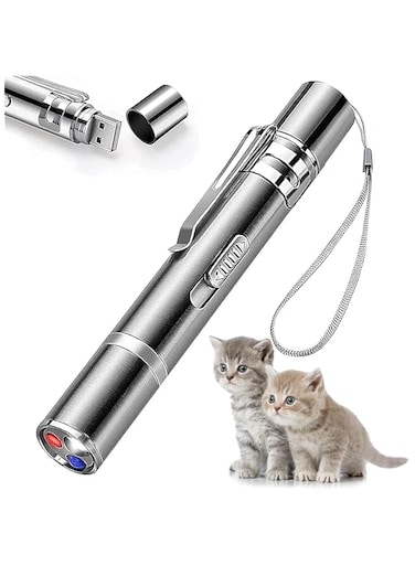Coodipet Laser Pointer,Cat Toys Laser Pointer Red LED Light Pointer Cat Toys for Indoor Cats Dogs, Long Range 3 Modes Projection Playpen,USB Recharge Pointer