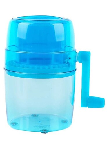 Shaver Machine, Hand Crank Operated Ice Breaker Ice Crusher Maker Snow Cone Machine Blue 140x140x150mm