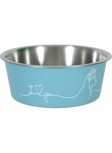 Zolux Non-Slip Love Dog Bowl Blue 750 ml