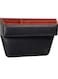 Car Console Side Storage Organizer, PU Leather, Black with Red Interior, Multi Compartment