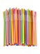 100 Pack Disposable Plastic Straws, Multicolor Flexible Drinking Straws, Plastic Bendy Straws, Use for Milk Juice Drinks Party Decorations &amp; home